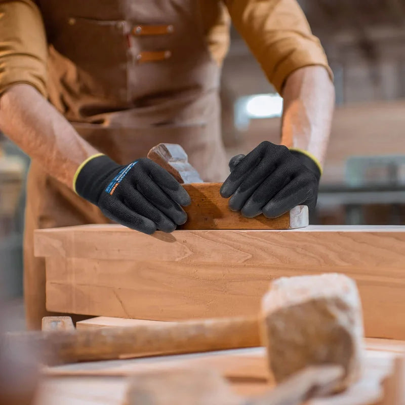 A2 Cut Resistant Gloves with PU Coated Smooth Grip on Palm & Fingers - Touchscreen Compatible